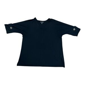 Women Within Black 3/4 Sleeve Classic Top size L ( 18/20)  Women